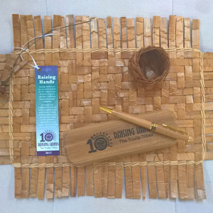 Thoughtful gifts given to attendees of the Tulalip Tribes’ Raising Hands event. Photo: Natalie Doerr