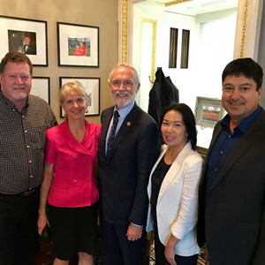 Our Omak-based staffer Jay Kehne poses with Senator Patty Murray and her staff in DC. Photo: Office of Senator Murray