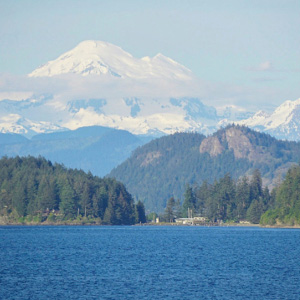 Mount Baker towers over the San Juan Islands, where the Land and Water Conservation Fund has improved public access and protected important habitat for fish and wildlife. Photo: Chase Gunnell