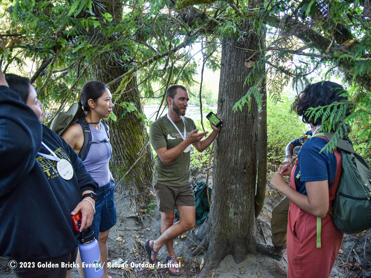 Tanner Humphries during his workshop on wildlife monitoring.