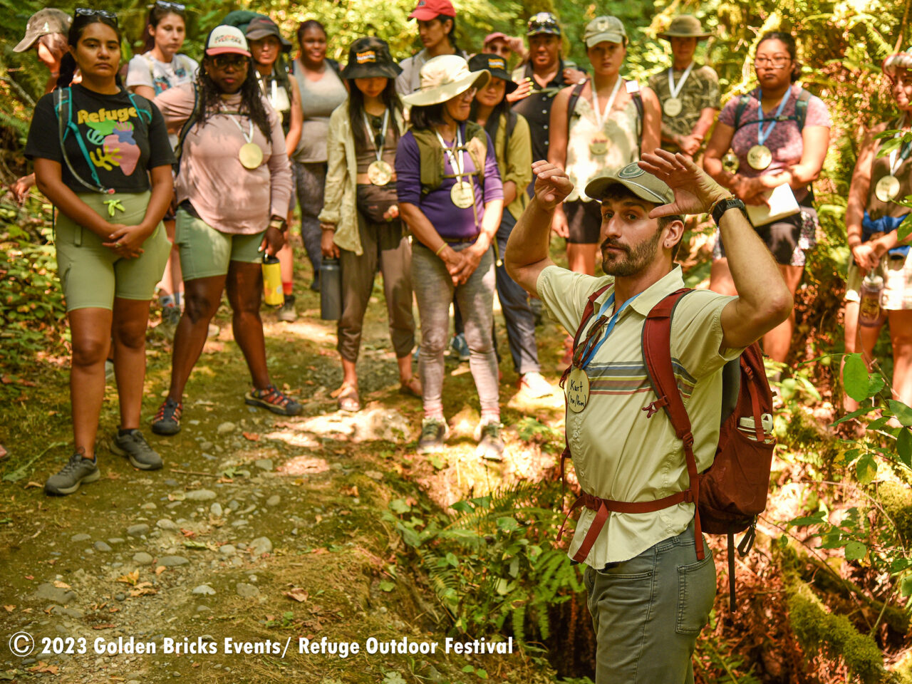 Kurt Hellmann during his workshop in harnessing backpacking skills.